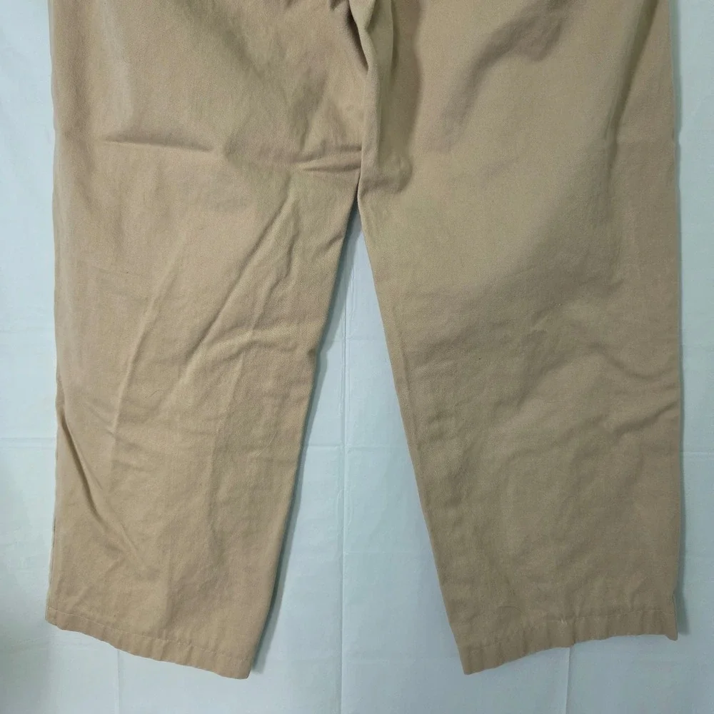 Polo Ralph Lauren Andrew Pant Mens 38x32 Tan Khaki Pleated Chino Cotton Trousers